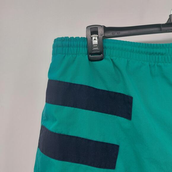 Vintage Swim Trunks Drawstring Beach Pool Green Navy Blue L - Picture 8 of 15